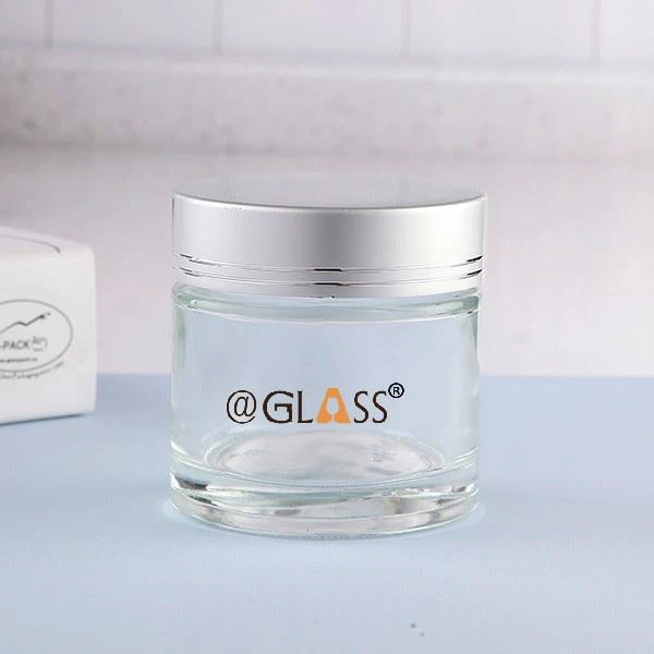 200ml Round Airtight Thick Base Round Glas Jar Empty For Food Storage With Different Color Lid