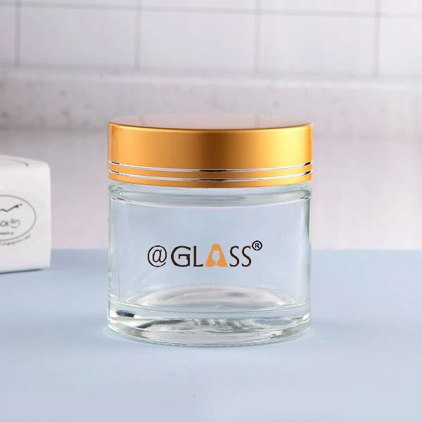 200ml Round Airtight Thick Base Round Glas Jar Empty For Food Storage With Different Color Lid